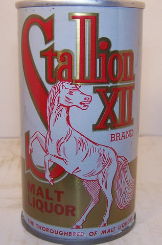 Stallion XII Malt Liquor enamel, USBC 126-4, grade 1